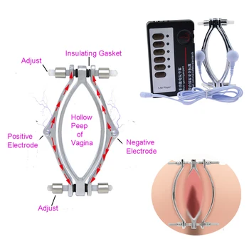 Elektrickým Prúdom Pošvy Rozmetadlo Speculum Veľké Bradavky Svorky BDSM Otroctva Klitorisu Klipy Elektro Stimulátor Masér Sex Hry