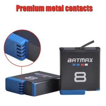 Batmax Pre go pro hero 8 Gopro 8 Li-ion batéria +LED USB Duálna Nabíjačka s Typ C port pre Gopro hero 8 Akciu, Fotoaparát
