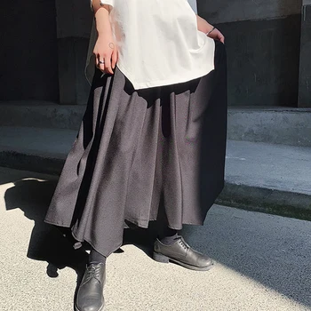 Japonský menšiny Yoji nepravidelný sukne, nohavice módne domáce širokú nohu mužov a žien Yamamoto voľné pôvodný tmavý štýl desi