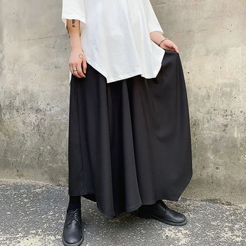Japonský menšiny Yoji nepravidelný sukne, nohavice módne domáce širokú nohu mužov a žien Yamamoto voľné pôvodný tmavý štýl desi
