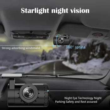 Nové HD 1080P Auto Kamera Nočného Videnia Dash Cam Video Rekordér pre Android USB 170° Široký Anjel Auto Dashcam Skryté DVR Kamera
