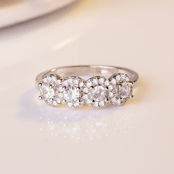 S925 Sterling silver Diamond Ring pre Ženy Lady Anillos Bizuteria 2 Carat Diamond silver 925 šperky krúžok bague bijoux femme