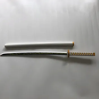 1:1 Kimetsu č Yaiba Meč Zbraň Démon Vrah Agatsuma Zenitsu Cosplay Meč Anime Ninja Nôž PU hračka 104 cm