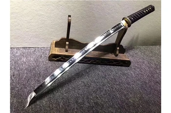 Wakizashi japonský skutočný meč 76 cm T10 uhlíkovej ocele, kalené čepele ostré ako britva na rezanie bambusu rosewood prezervatívy