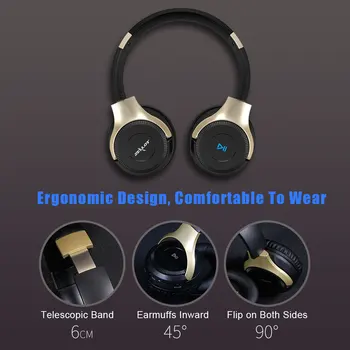 UNITOP HORLIVEC B26T Bluetooth Slúchadlá Stereo Slúchadlá Zobraziť Music Headset TF /Podpora SD Karty S Mic Pre Xiao Huawei