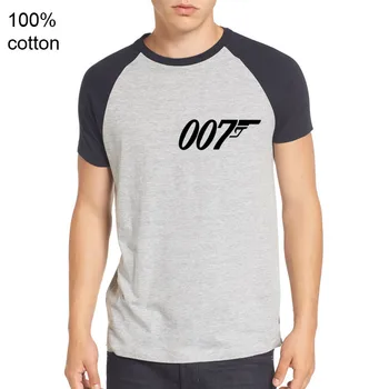 Nové lassic Film Film James Bond Tajné bojovník Tričko Krátky Rukáv O Neck Fashion Bavlna Muž 007 Legends T-shirts lumbálna Čaj