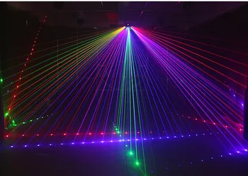 Nový RGB Laser snímka Riadky Lúč Preverovanie DMX DJ Tanečné Bar Kávy Vianoce Domov Party Disco Efekt Osvetlenia Light System Zobraziť
