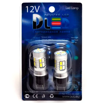 1pcs LED Auto Lampa W21/5W - T20 - 7443 - W3x16q - 20 SMD 5730 Biela-Žltá