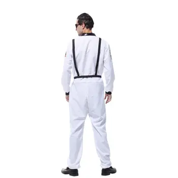Biela Dospelých Astronaut Kostým pre Človeka, Vianoce, Karneval, Halloween Maškaráda COS Maškarný Pilot Air Force Cosplay Oblečenie