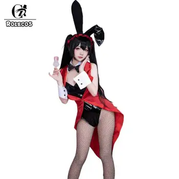 ROLECOS Anime Dátum Live Cosplay Kostým Kurumi Tokisaki Cosplay Kostým Sexy Ženy Jumpsuit Halloween Kombinézu Vesta Celý Súbor