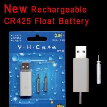 NOVÉ ! Bimoo Jedna Sada Elektronických Rybárske Float Batérie CR425 Nabíjateľná pre Nočný Rybolov Žiary Stick Plavákov