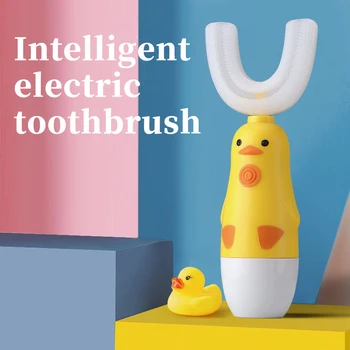 Domov Smart Elektrický zubná Kefka Automatické Ultrazvukové 360 Nano Silikónové U tvarované Batérie Deti Zdravie Teethbrush sonic