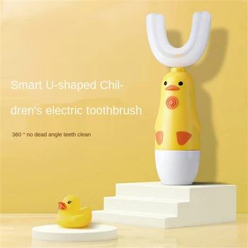 Domov Smart Elektrický zubná Kefka Automatické Ultrazvukové 360 Nano Silikónové U tvarované Batérie Deti Zdravie Teethbrush sonic