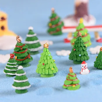 5 ks Vianočný Stromček, dekorácie pre domov dekor miniatúrne víla, záhradné doplnky moderné figúrka ozdoby Živice plavidlá, hračky