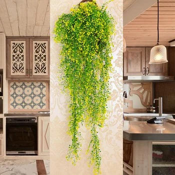 80 cm 1pcs Umelé Kvety Viniča Ivy Leaf Falošné Rastlín Umelé Rastliny Green Garland Domov Svadobné Party Dekorácie