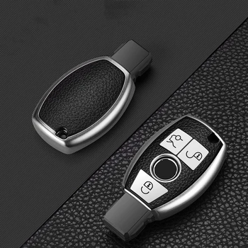 PU+TPU Kľúča Vozidla Prípade Na Mercedes Benz W203 W204 W211 CLK C180 E200 AMG C E S Trieda Smart Remote Fob Kryt Keychain Chránič Taška