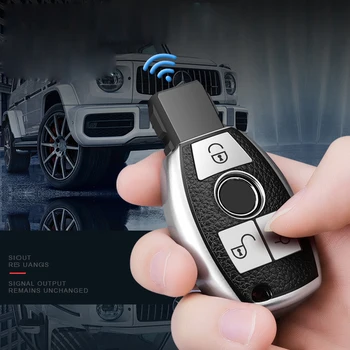 PU+TPU Kľúča Vozidla Prípade Na Mercedes Benz W203 W204 W211 CLK C180 E200 AMG C E S Trieda Smart Remote Fob Kryt Keychain Chránič Taška