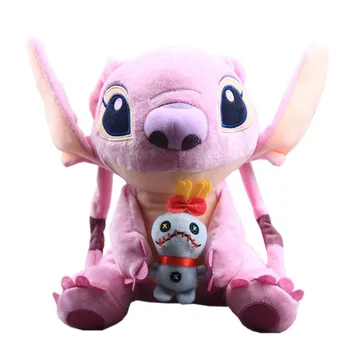 Disney Kawaii Steh Plyšové Bábiky Hračky Anime Lilo a Stitch 25 CM Stich priateľka Plyšové Hračky pre Deti darček k Narodeninám