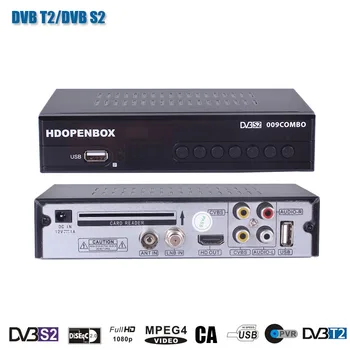 HDOPENBOX T2, DVB DVB S2 Receptor Satelitná TV Prijímač/Terestriálny Prijímač Kombinovaný Set-Top Box H. 264 MPEG4 Podpora CA DVB S2