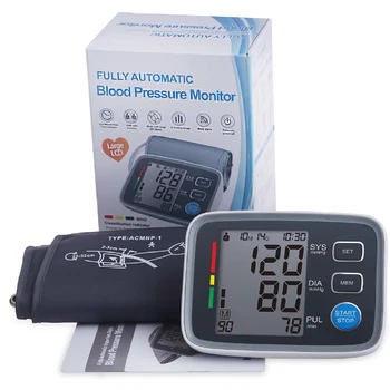 Veľký LCD displej Digitálny Monitor Krvného Tlaku tonometer sphygmomanometer pulsometros Zdravie Monitor pre srdce krvi