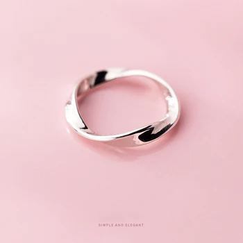 Modian Minimalistický Spin Vlna Prstene pre Ženy Móda 925 Sterling Silver Jednoduché Geometrické Krúžok Jemné Šperky 2020 Nový Dizajn