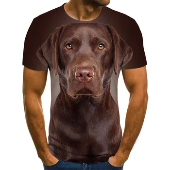 Vtipné psa kreatívny vzor pánske T-shirt pánske príležitostné letné módy 3DT-Košele pánske O-neck tričko plus veľkosť streetwear