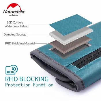 Naturehike Cestovné Peňaženky Anti-theft Multifunkčné Nepremokavé Vonkajšie Kreditnej Karty Skladovanie Taška RFID Ultralight Prenosné 3 Farby