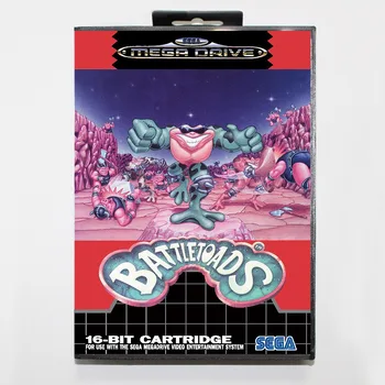 16-bitové Sega MD hra zásobník s Retail box - Battletoads hra karty pre Megadrive Genesis systém