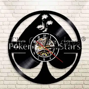 1Piece Eso Piky Poker, Blackjack Hry Vinyl Nástenné Hodiny, Hrá Karty Hazard, Poker Stars Moderné Nástenné Hodiny
