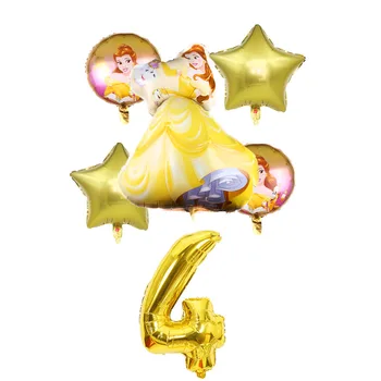 6pcs/veľa princezná balóny 32inch číslo Snow White Baby sprcha fólie balónikov narodeninovej party dekorácie deti dievča hračky