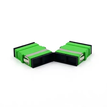 100ks SC/APC adaptér, duplex č príruby zelená ftth spojka SC-SC APC dual optický adaptér flangeless IL<0.2 dB