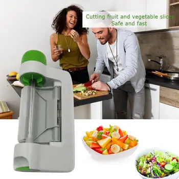 Prenosné Bezpečnostné Rýchlo Príručka Krájače Zeleniny A Ovocia Kolo Strihacie Plátky Škrabka Multi-Funkcie Kuchyňa Gadget