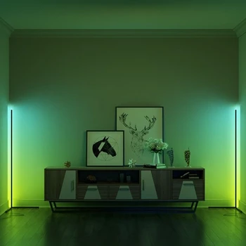 Diaľkové Ovládanie RGB Rohu stojacie Lampy Moderný Farebný Interiér Spálne, Obývacia Izba LED Atmosféru Dekorácie Stáleho Svetla