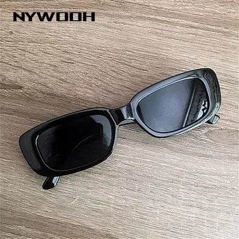 NYWOOH Vintage Malé slnečné Okuliare pre Mužov, Ženy Retro Značka Dizajnér Obdĺžnik Slnečné Okuliare Gradient Odtiene Klasické Slnečné okuliare UV400