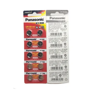 10pcs/veľa Panasonic 1,5 V AG10 LR1130 Alkalické AG10 389 LR54 SR54 SR1130W 189 LR1130 Tlačidlo gombíkovej Batérie Batérie LR 1130