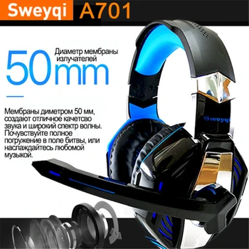 Headset SWEYQI A701 A702 PC Беспроводные наушники slúchadlá AirPods Basy Stereo / Zásielky z Moskvy