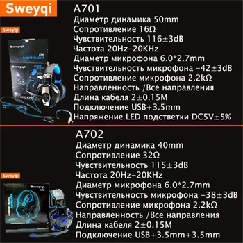 Headset SWEYQI A701 A702 PC Беспроводные наушники slúchadlá AirPods Basy Stereo / Zásielky z Moskvy