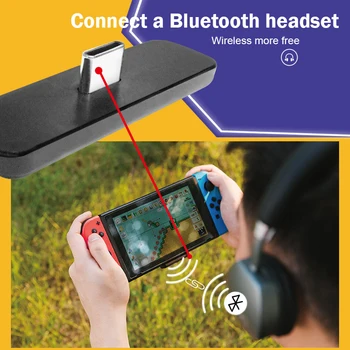 Bezdrôtový Adaptér Bezdrôtovej Bluetooth Audio Herný ovládač Converter Pre Prepínanie PS4 Konektor Pre Nintendo Prepínač Transmitte Prijímač