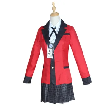 Anime Kakegurui Yumeko Jabami Cosplay Kostýmy Japonskej Školy Dievčatá Jednotné Celý Set bunda+tričko+sukňa+náhrdelník +kravatu+pančuchy