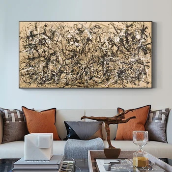 Abstraktné Umenie Jeseň Rytmus Tým, Jackson Pollock Plátno Maľovaní Plagátov a Vytlačí Cuadros Múr Umenia pre Obývacia Izba Domova