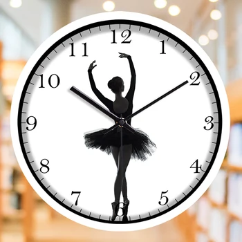 Kreatívne balerína dievča dekoračné nástenné hodiny Skvelého tanečného umelca módne dekoratívne nástenné hodiny