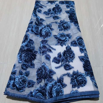 Africké Čipky Textílie Krásny Dizajn Organza Čipky Textílie francúzskej Čipky a Tylu Textílie Nigérijský Žakárové Čipky Na Šaty KJK20126-1