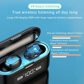 TRER TWS 5.0 Bezdrôtové Bluetooth Slúchadlá 3500 mah Nabíjanie Prípade Touch Control in-Ear Headset auriculares LED Displej Slúchadlá