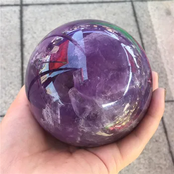 Prírodný kameň ametyst quartz crystal ball krásne fialový kremeň liečivé kryštály 1pcs 7-9 cm