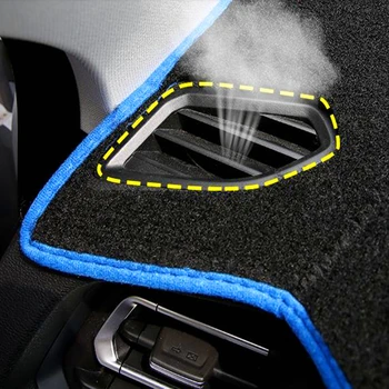 TAIJS Auto Panel Kryt Pre Hyundai Akcent Verna 2012 2013 2016 2017 Solaris Dash Mat Podložku Koberec Anti-UV, Anti-slip
