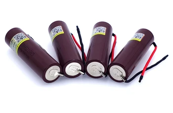 Liitokala nové HG2 18650 3000mAh Nabíjateľná batéria 18650HG2 3.6 V vypúšťanie 20A, určených batérie+DIY Silica gel Kábel