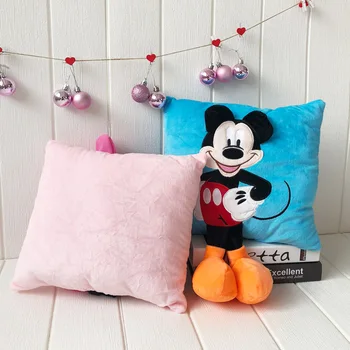 1pcs 35 cm 3D Mickey Mouse A Minnie Mouse Plyšový Vankúš Kawaii Mickey A Minnie Mäkké Cusion Darčeky Pre Deti