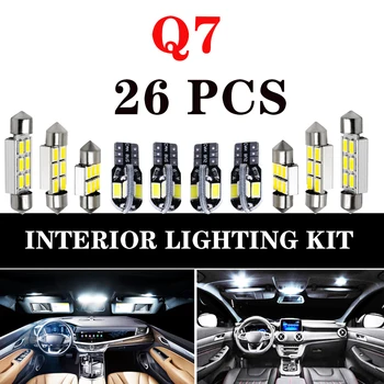 Biela, Canbus bez Chýb LED žiarovka interiéru dome mapu svetla Kit pre Audi Q3 Q5 Q7 SQ5
