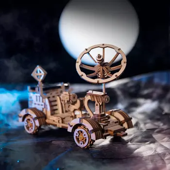 Solárna Hračka sci-fi 3D priestorové Puzzle Drevené Mars Auto Mechanický Model 3D priestorové Puzzle