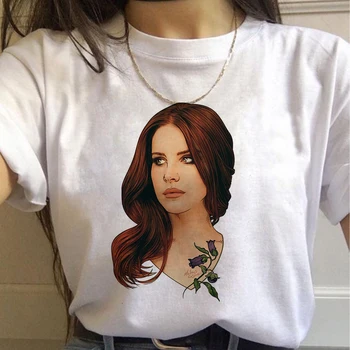 Estetické Tričko Kórejský Štýl Top Tees Žena Lana Del Rey Harajuku Ullzang T Shirt Ženy Zábavné Vytlačiť Fanúšikov